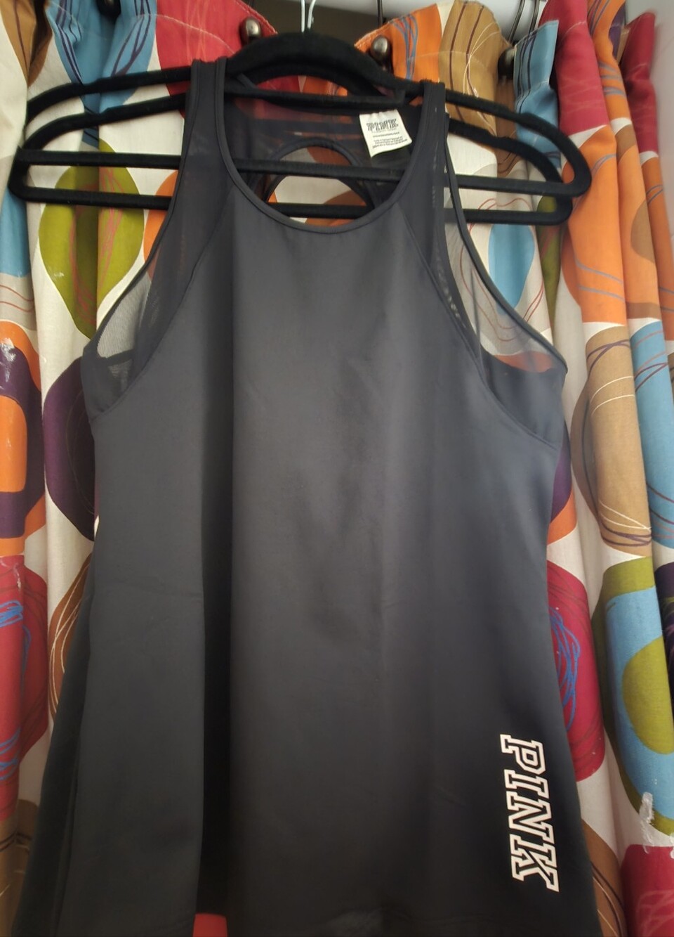 PINK Victoria's Secret Black Racerback Athletic Tank - Picture 1 of 1